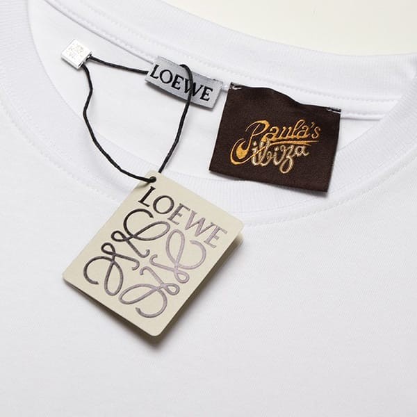 可愛いロエベ フェイク Paulas Ibiza コットンジャージー Tシャツ lox24006